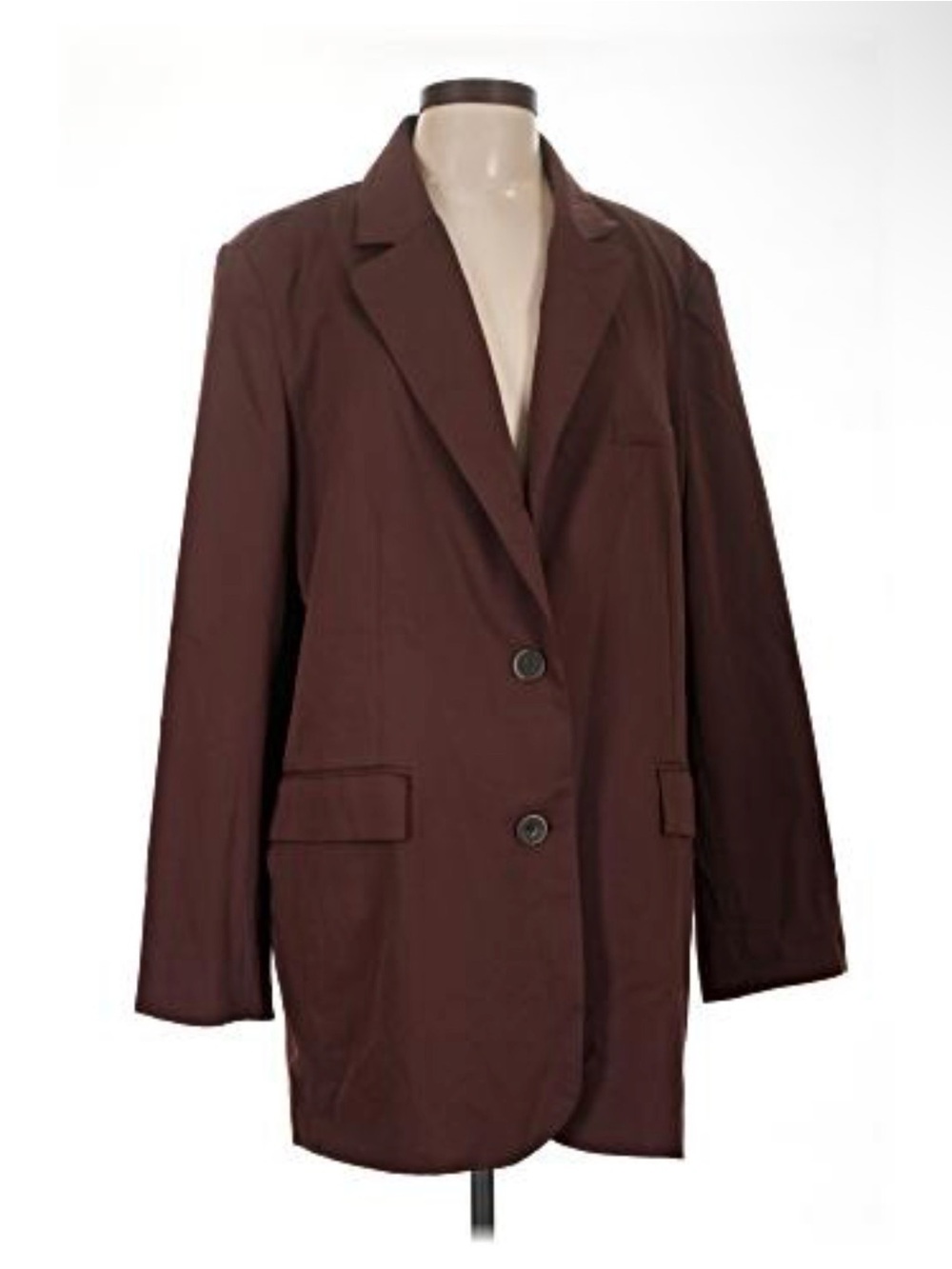 Free People Chocolate Brown Single-Breasted Blazer